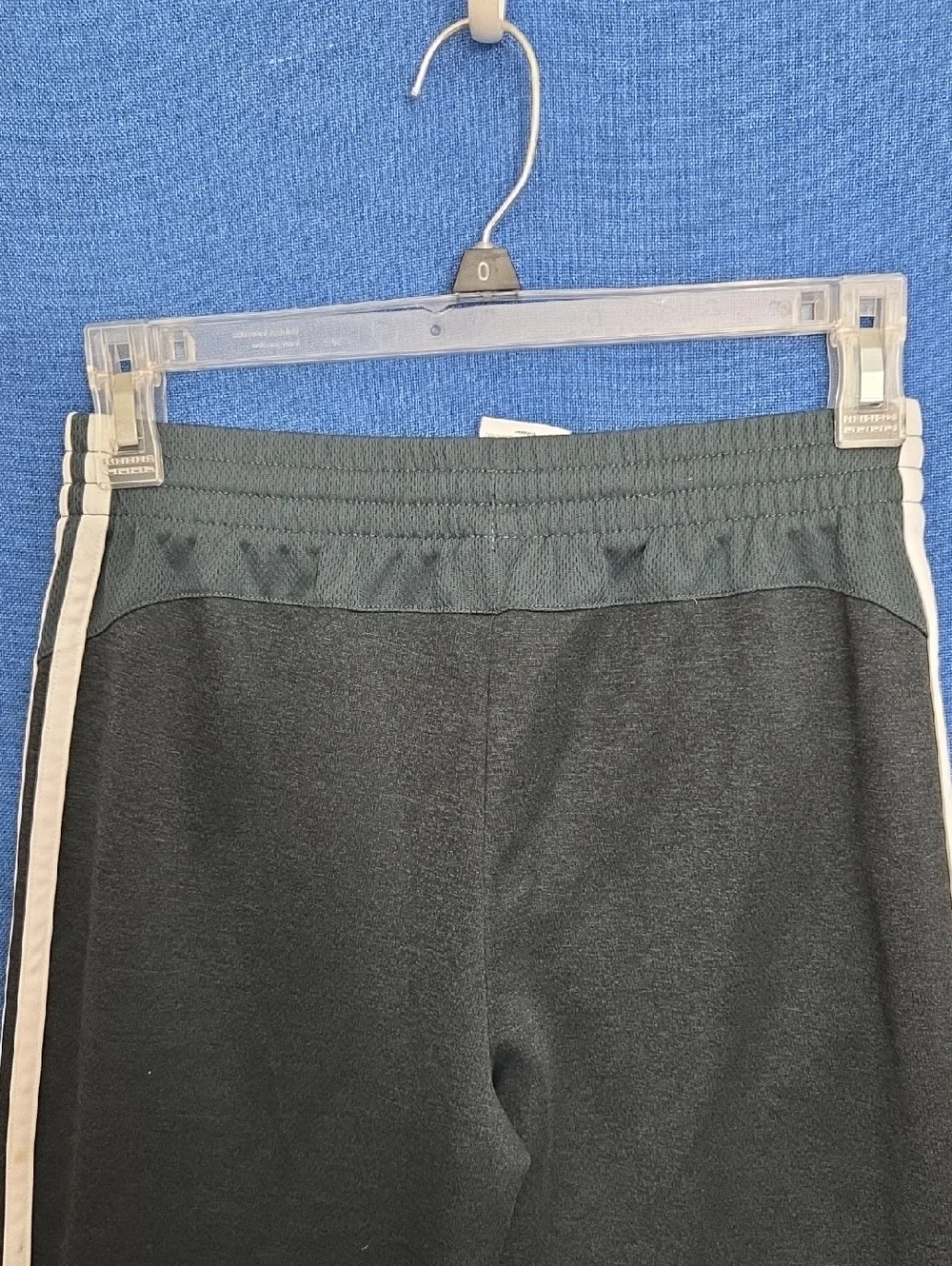 Adidas Charcoal Gray Joggers with White Side Stripes